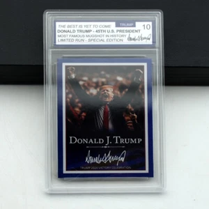 Donald Trump 2024 Siegesfeier Papier Sammelkarte US-Präsident Souvenir - Bild 1 von 8
