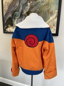 Vtg Naruto Viz Media 2002 Jacket Adult Sz Small Orange Full Zip Ripple Junction - Picture 1 of 20