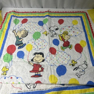 Manta Edredón Bebé Peanuts De Colección Snoopy Charlie Marrón Linus Lucy Globos 84x33 Foto 1 de 4