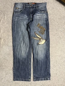Paket 29 Jeans Herren 34x31 blau Looney Tunes Bugs Bunny bestickt Y2K Streetwear - Bild 1 von 13