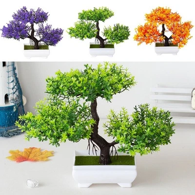Elegant Artificial Pine Tree Bonsai Perfect for Office and Home Table Decor - Image 1 of 4