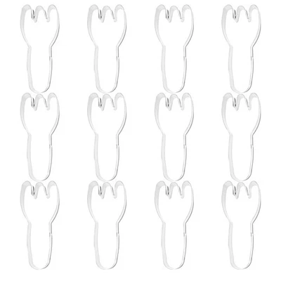 per biscotti a forma di forchetta in acciaio inossidabile da 12 pezzi (argento) - Immagine 1 di 4