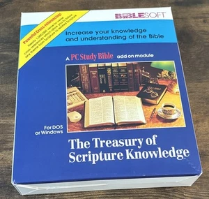 Biblesoft PC Study Bible Add-On The Treasury of Scripture Knowledge DOS Windows - Picture 1 of 6
