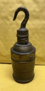 Antique Light Socket 1903 GE Mogul Brass  Original Vintage With Hanging Hook - Picture 1 of 9