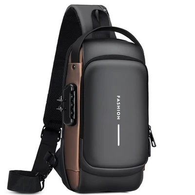 Rcrirth Sling Bag for Men | Anti-theft Crossbody Bag - Crossbody Shoulder Che... - Image 1 of 4