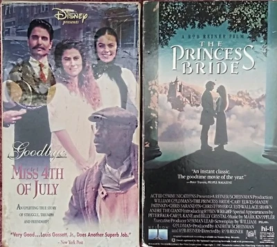 The Princess Bride Disney Goodbye Miss 4th Of July 2 VHS Tape Lot Chris Sarandon - Image 1 of 4