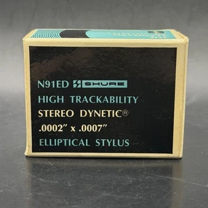 Vintage Shure N91ED Stylus .0002 x .0007 High Tractability Box Anleitung USA - Bild 1 von 7