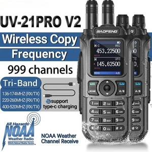 2 szt. do Baofeng UV-21 PRO V2 Walkie Talkie dalekiego zasięgu Bezprzewodowa częstotliwość kopiowania - Zdjęcie 1 z 29