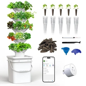 SJZX Hydroponics Growing System Kit, 5-Layer Hydroponic Tower, 30 Planting Ho... - Picture 1 of 6