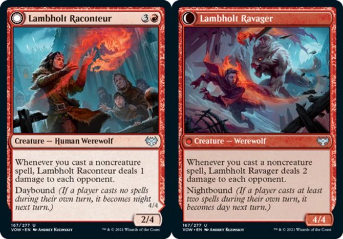 x1 Lambholt Raconteur // Lambholt Ravager - Innistrad: Crimson Vow - NM - MTG - Image 1 of 1