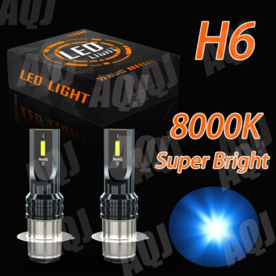 For Kawasaki Prairie 360 2003-13 H6 Xenon LED Hyper Headlight BLUE Lights Bulb - Image 1 of 4