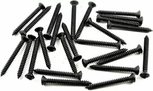 #8 x 1-1/2" Phillips Oval Head Black Trim Screws #8 Head (Qty-25) #2026 - Bild 1 von 3