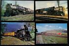 4 Large Railroad Postcards-Chicago Burlington Quincy (2); Santa Fe; Rio Grande