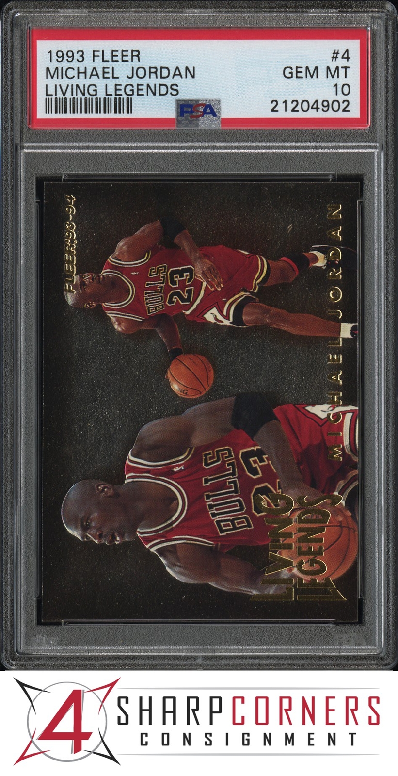 1993 FLEER LIVING LEGENDS #4 MICHAEL JORDAN BULLS HOF PSA 10