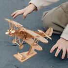 Puzzle 3D à faire soi-même modèles de biplan en bois mignon avion pour bureau cuisine chambre à coucher
