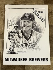 1979 MILWAUKEE BREWERS BASEBALL ROBIN YOUNT ADVERTISING PRINT POSTER SIGN - Picture 1 of 10