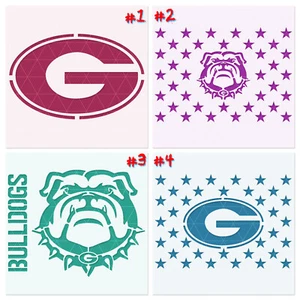 Georgia Bulldogs Stencil – Reusable Mylar 10 Mil – Football Craft Template - Afbeelding 1 van 8