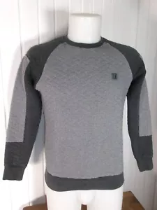 Pullover grau/schwarz schwarz genäht 100% Baumwolle UNKUT Paris Rundhals klein S oder XS - Bild 1 von 5