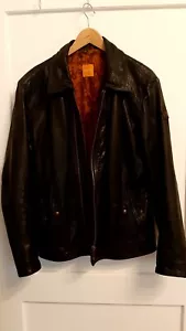Hugo Boss Herren Lederjacke klassisch modern, schwarz, Gr. M - Bild 1 von 9