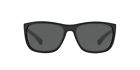 EMPORIO ARMANI EA4078 506387 Czarne gumowo-szare prostokątne 62 mm Męskie okulary przeciwsłoneczne