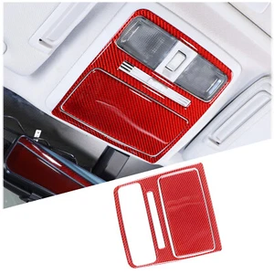 Red Carbon Fiber Front Reading Light Sticker Trim For Subaru Forester 2013-2018 - Picture 1 of 15