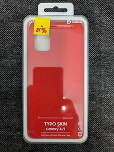 Typo Skin Silicone Case Red for Samsung Galaxy A71 - NEW - Photo 1 sur 2