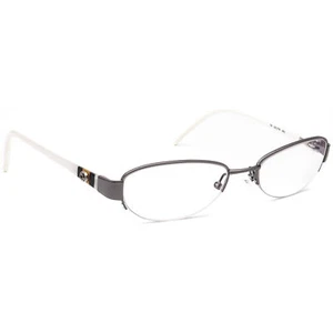 Gucci Eyeglasses GG 2718 SE4 Shiny Gunmetal/White Half Rim Frame Italy 51-18 130 - Picture 1 of 6