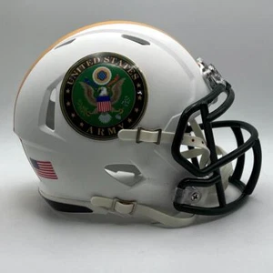 US Army CUSTOM Concept Matte White Mini Football Helmet - Picture 1 of 3