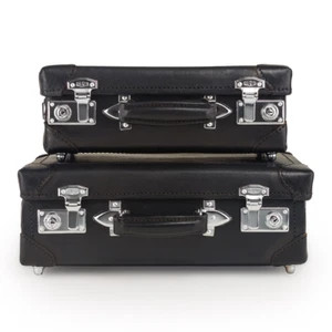 2 Stück Leder Aktentasche Reisetasche schwarz Größe 11"/13" - Bild 1 von 3