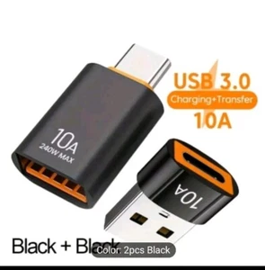6A USB OTG Adapter USB 3.0 A Male To Type C Female Converter Fast Charger 120W - Picture 1 of 8