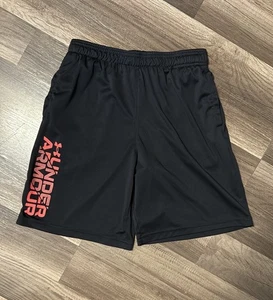 Under Armour Black Drawstring Loose Fit Athletic Shorts Youth Boys Size Large - Picture 1 of 5