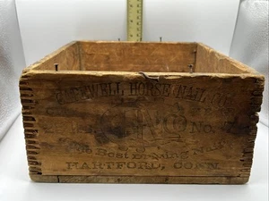 Antiker Capewell Pferdenagel Co. Nr. 7 Holzkiste / Kiste Union Made Etikett - Bild 1 von 19