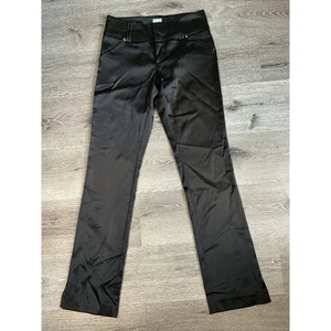 NWT Cache Vintage Boot Cut Black Dress Pants Satin Shiny Size 4 - Picture 1 of 10