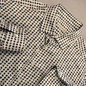 ETRO 42 Dress Shirts Men Button Up Contemporary 100% Cotton White Geometric 16" - Bild 1 von 14