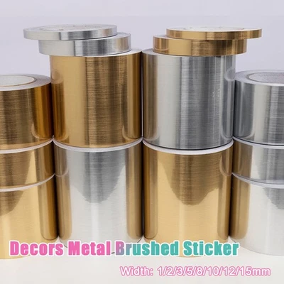 Decors Car Metal Brushed Sticker Self-adhesive Vinyl Tape Film Wrap Sticker - image 1 of 4