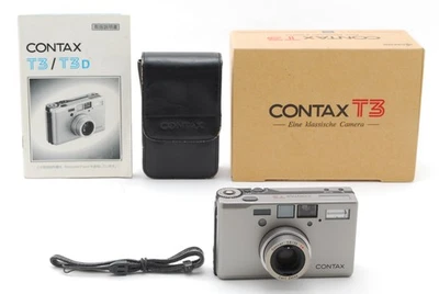 [Top NEUWERTIG mit Box] Contax T3 titansilber analoge Kompaktkamera 35 mm JAPAN - Bild 1 von 4