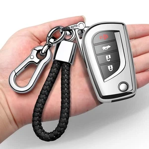 with Toyota Key Fob Cover with Keychain Soft TPU 360 Degree Protection Key Ca... - Picture 1 of 5