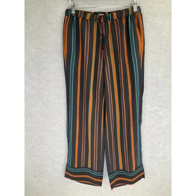 Madewell Striped 100% Silk Pajama Pants Womens Small Drawstring Waist - Image 1 of 4