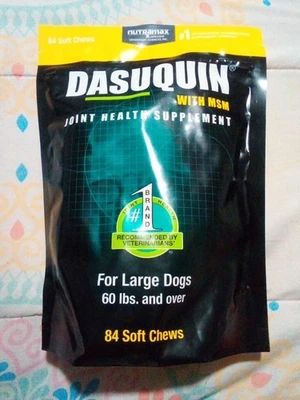Dasuquin MSM Joint Health Supplement Soft Chews For LARGE Dogs 84ct Exp 05/2027 - Image 1 of 2