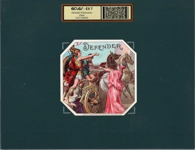 EX RARO Etiqueta de cigarro DEFENSOR antigua original - MUJER - GLADIADOR - CARRO - OFERTA Foto 1 de 3