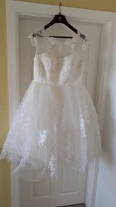 House of Mooshki 50s style Claire polka dot tulle wedding dress 16 - need repair - Picture 1 of 13