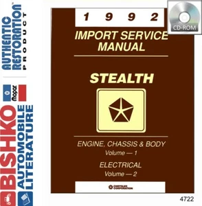 1992 Dodge Stealth Shop Service Repair Manual CD Engine Drivetrain Electrical OE - Picture 1 of 1