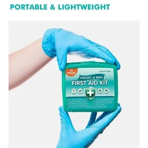First Aid Kit 70 Piece Compact Emergency Medical Travel Size NEW - Picture 1 of 6