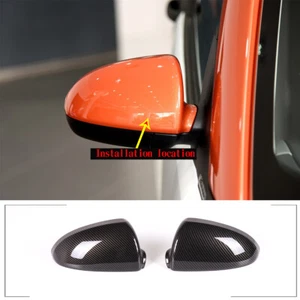 Kohlefaser-Look Außenspiegelkappen Spiegelkappen für Smart Fortwo 451 2009-15 DE - Afbeelding 1 van 7