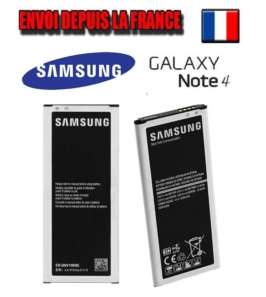 Original Samsung Galaxy Note 4 EB-BN910BBE SM-N910F Battery SAMSUNG 3220Mah - Image 1 of 1