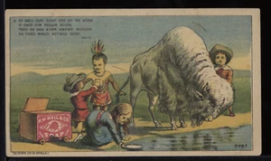 Tarjeta comercial victoriana de la década de 1880 R.W. Jabón Bell Co Buffalo Corning Nueva York VTC-D117 - Imagen 1 de 2