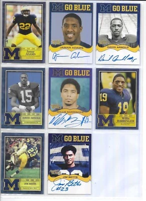 2002-08 Vintage Michigan Wolverine Football Autos TK Legacy Singles B w bonus - Image 1 of 4