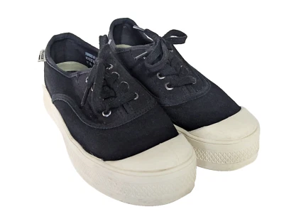 Zapatillas Plataforma Palladium Sub Low CVS Mujer EE. UU. 7.5 Negro Lona Gótico Grunge Foto 1 de 4