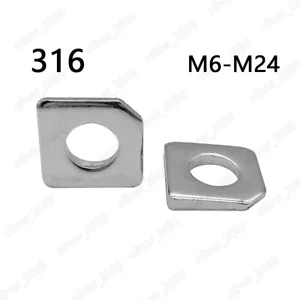 316 Edelstahl Quadratische Kegelscheiben für Schlitz Querschnitt M6 M8 M10 M12 M16 M24 - Bild 1 von 6
