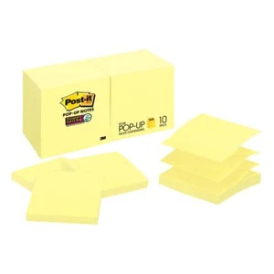 Post-it Super Sticky Pop-up Notes, 3in x 3in, Canary Yellow, Pack Of(PKG of 5) - Picture 1 of 1